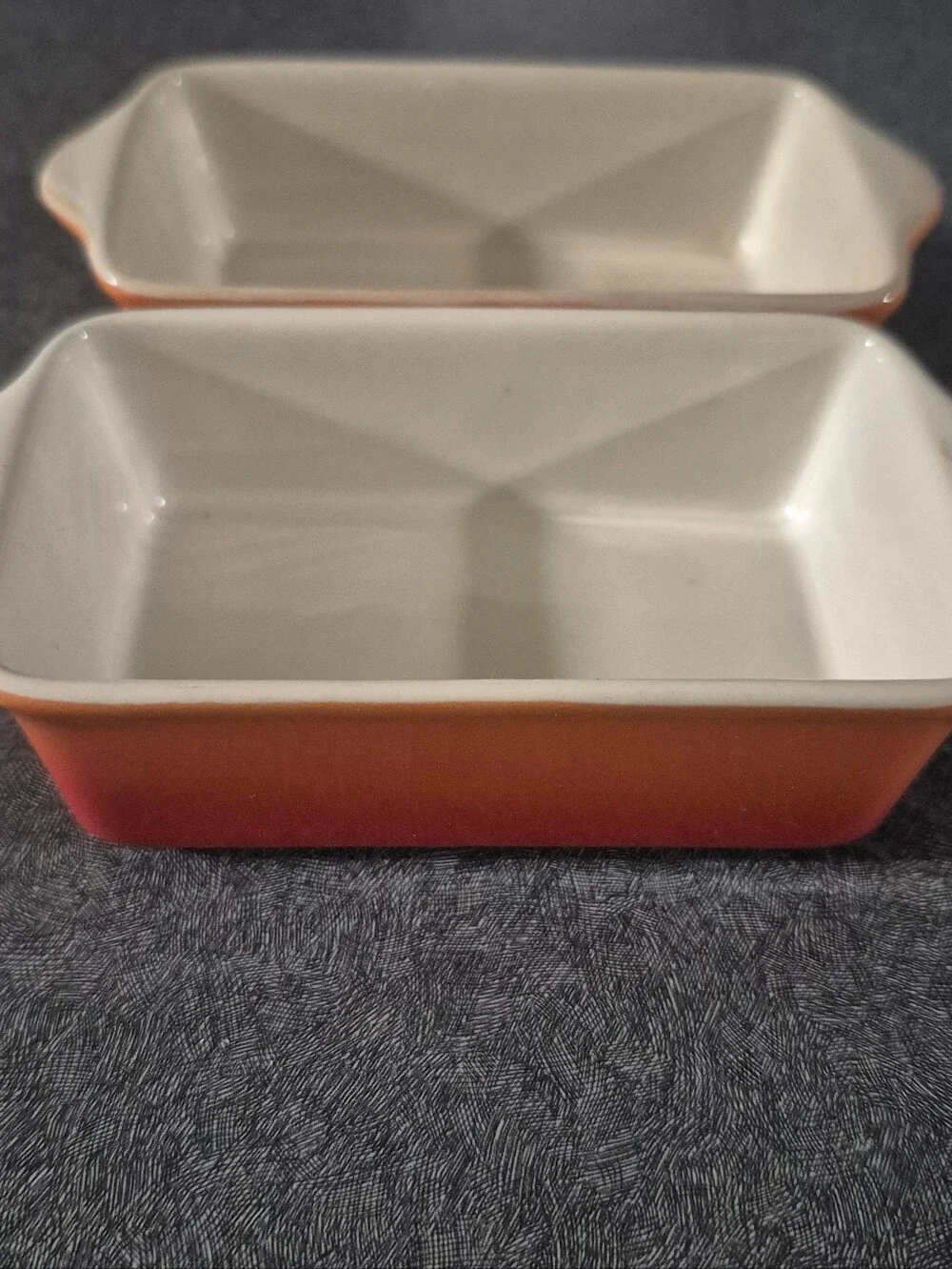 Miniature Ceramic Rectangular Baking Dish - Orange